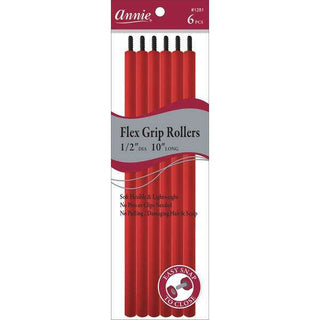 Annie Flex Grip Rollers 1/2 Inch Extra Long Red
