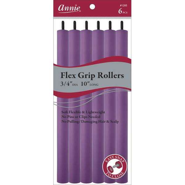 Annie Flex Grip Rollers 3/4 Inch Extra Long Purple Flex Grip Rollers Annie   