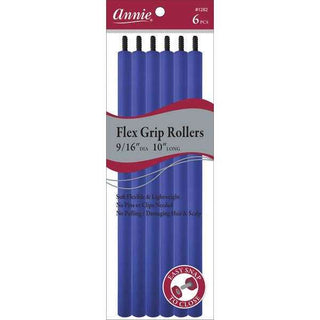 Annie Flex Grip Rollers 9/16 Inch Extra Long Blue