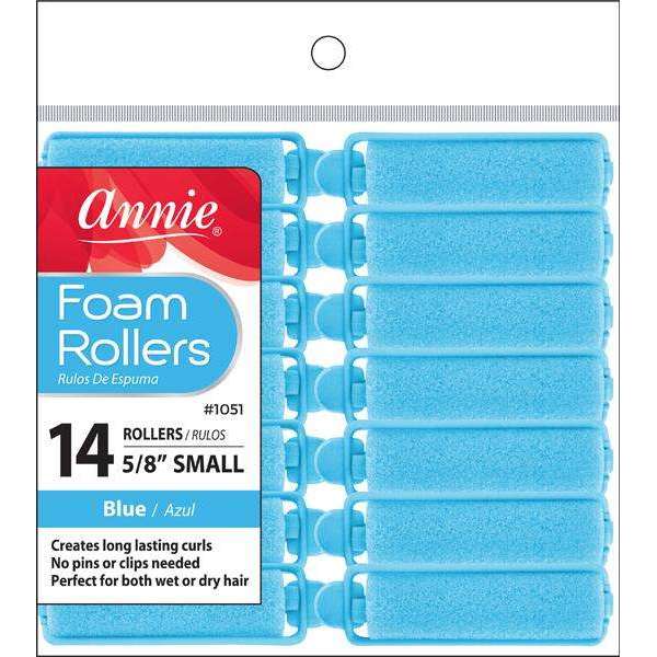 Annie International:Annie Foam Rollers Small 14Ct Blue