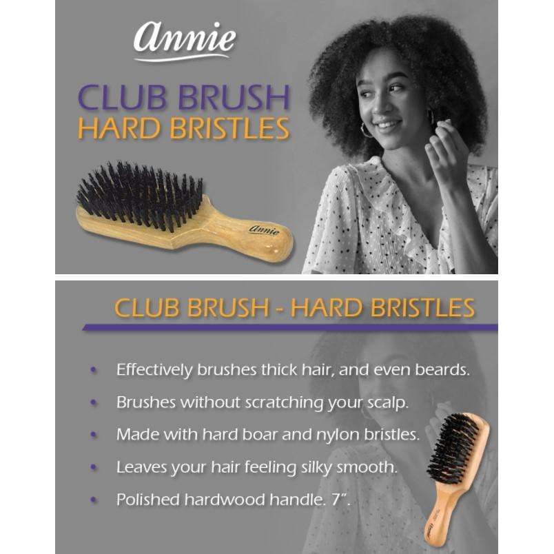 Annie International:Annie Hard Club Brush Boar & Nylon Bristle