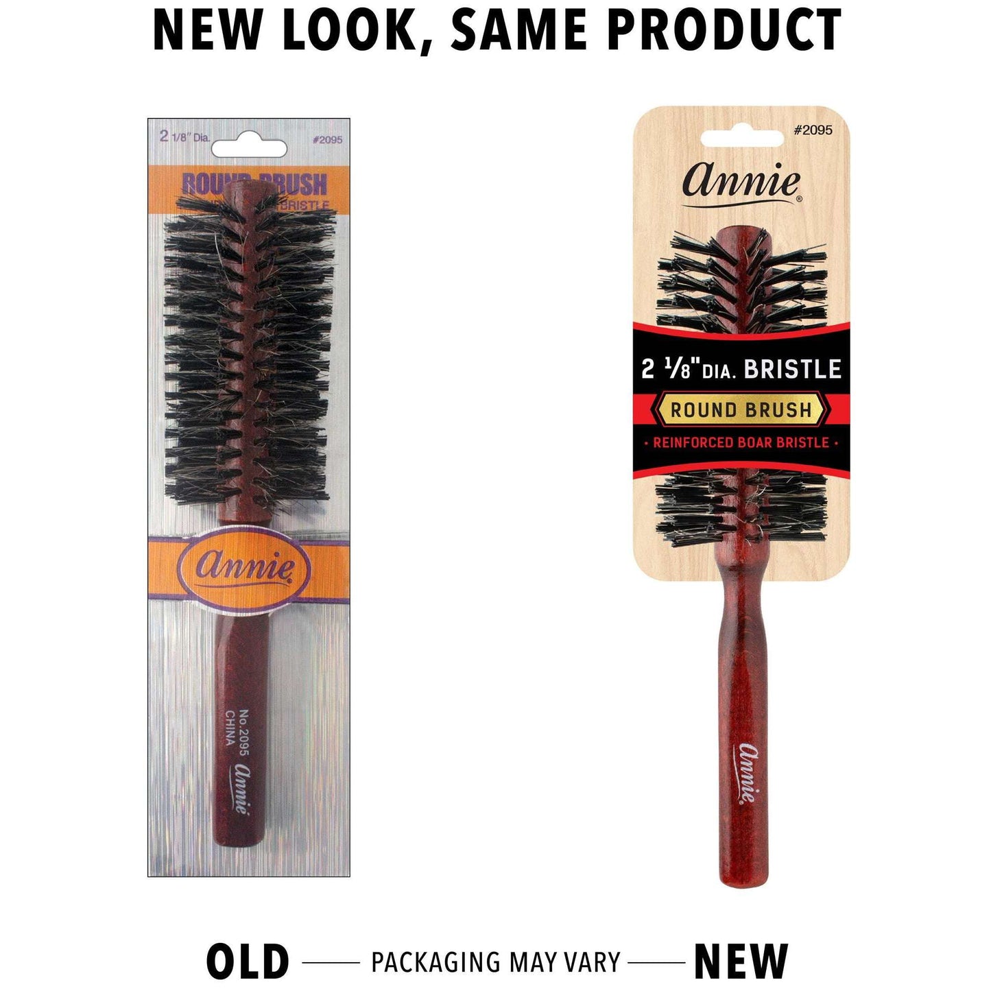 Annie International:Annie Hard Round Bristle Brush 2 1/8 Inch