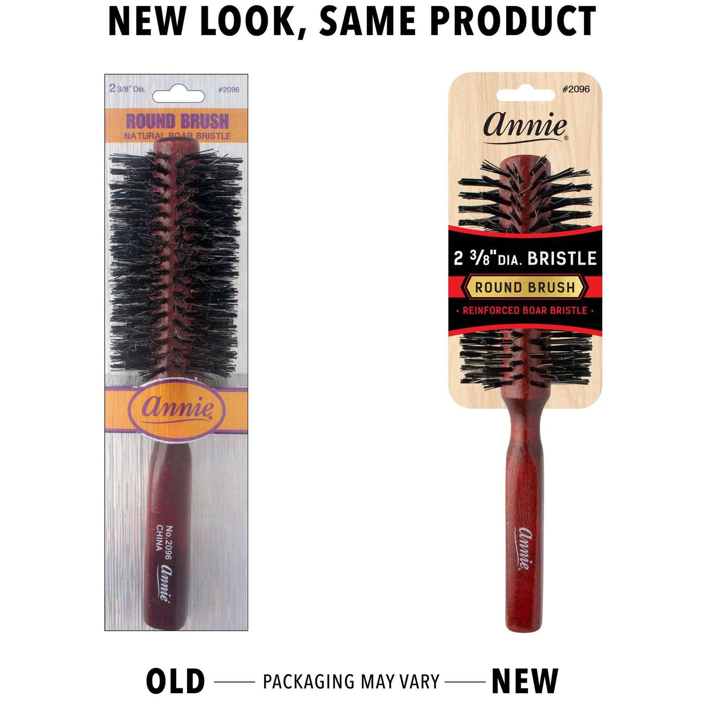 Annie International:Annie Hard Round Bristle Brush 2 3/8 Inch