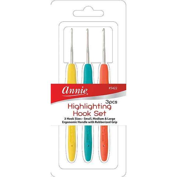 Annie Highlighting Hook Set 3ct Dye Brush Annie