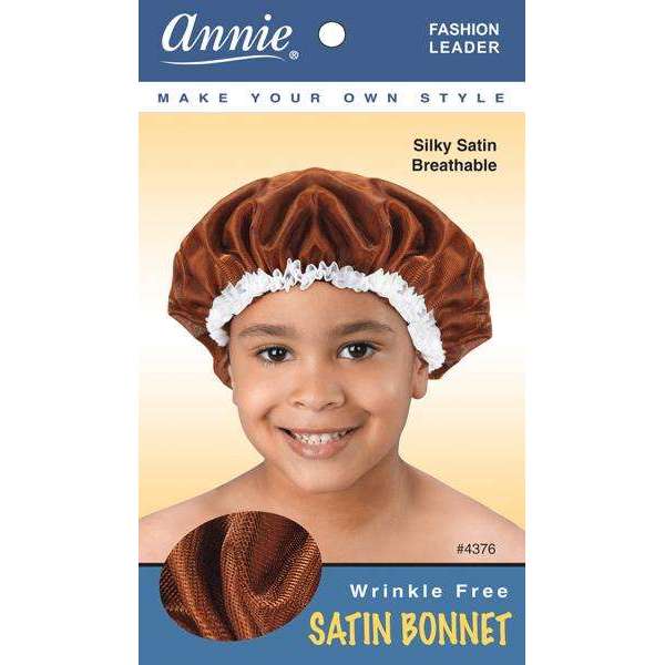 Annie International:Annie Kids Satin Bonnet Asst Color:Brown