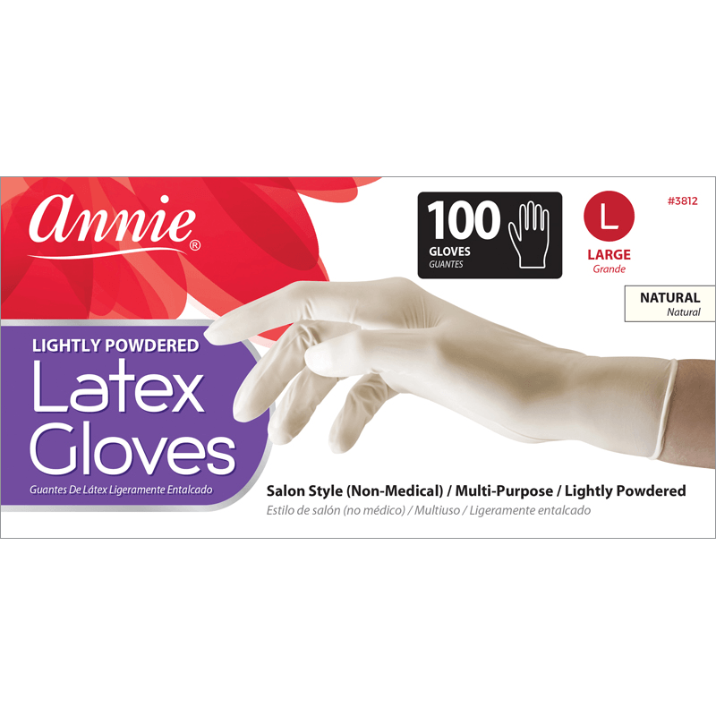 
                  
                    Load image into Gallery viewer, Annie Lightly Powdered Latex Gloves 100ct Gloves Annie Large  
                  
                