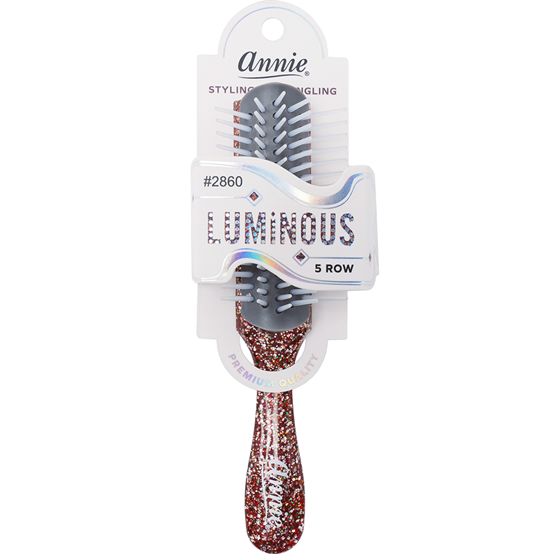 
                  
                    Load image into Gallery viewer, Annie Luminous 5 Row Styling Brush Assorted Colors Brushes Annie Silver/Rainbow  
                  
                