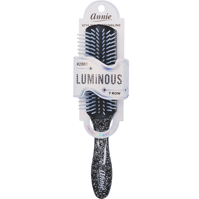 Annie Luminous 7 Row Styling Brush Assorted Colors Brushes Annie Black  