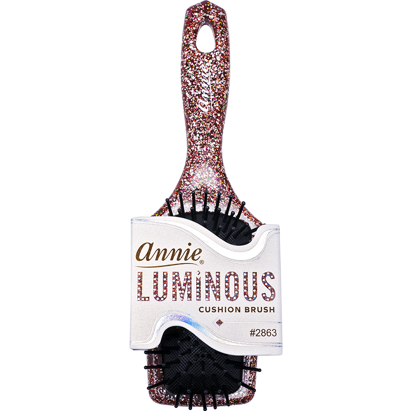 Annie Luminous Paddle Brush Small Assorted Colors Brushes Annie Silver/Rainbow