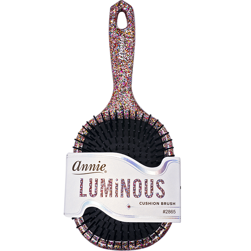 Annie Luminous Paddle Brush Jumbo Assorted Colors Brushes Annie Silver/Rainbow