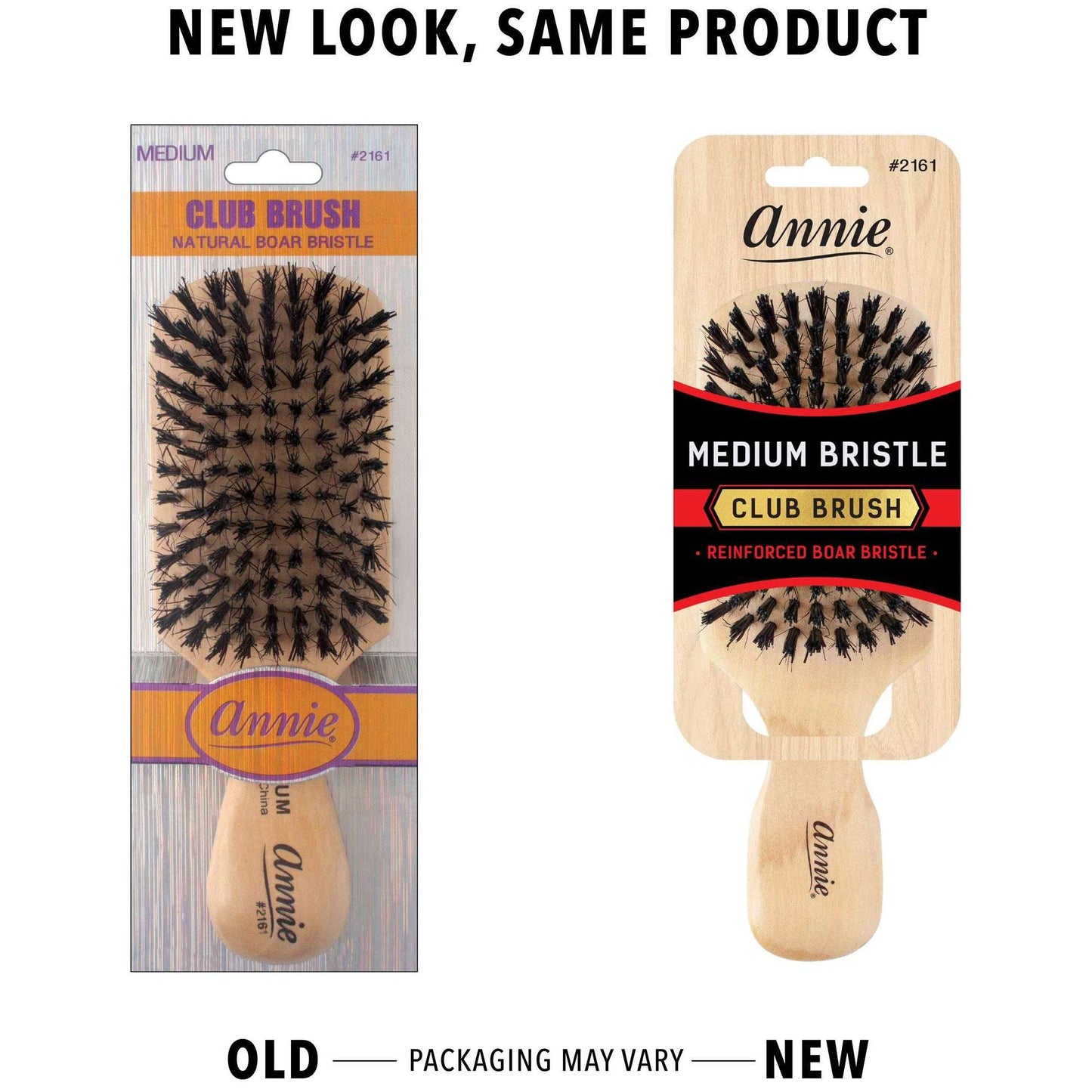 Annie International:Annie Medium Club Brush Boar Bristle