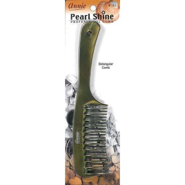 Annie International:Annie Pearl Shine Combs Detangler Comb:Olive Green
