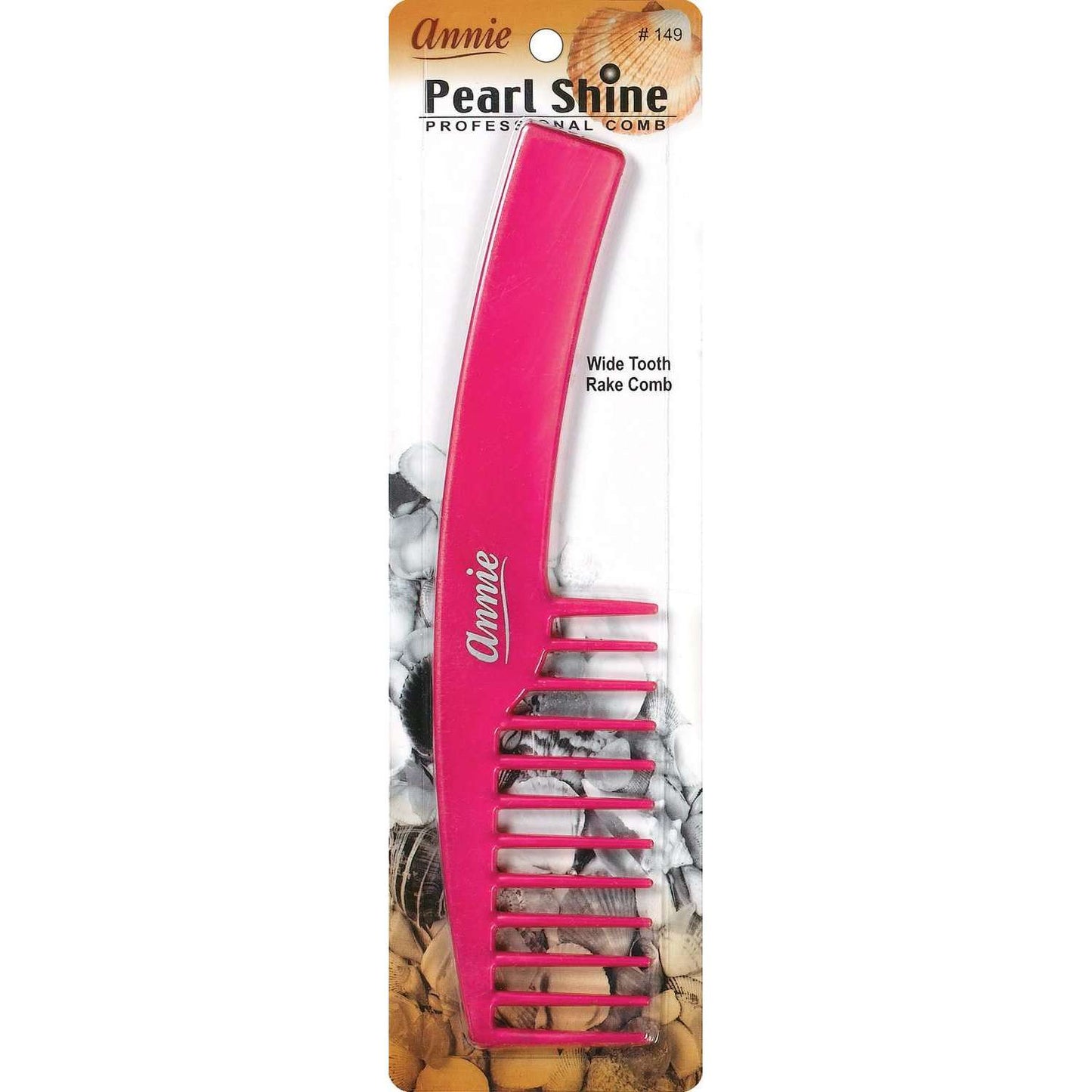 Annie International:Annie Pearl Shine Combs Wide Rake Asst Color:Magenta
