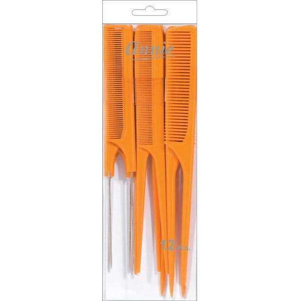 Annie International:Annie Pin And Rat Tail Comb Combo 12Ct Bone