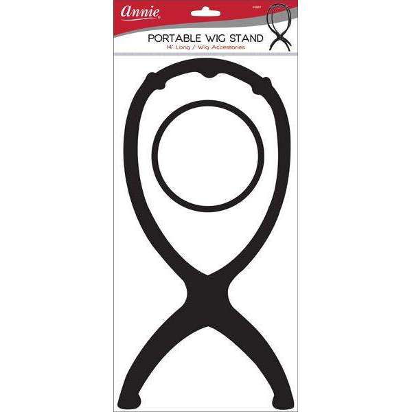 Annie International:Annie Portable Wig Stand 14In Asst Color:Black