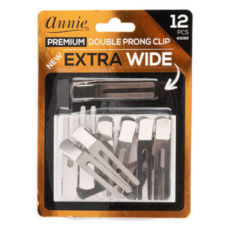 Annie Premium Large Double Prong Clips 12Ct
