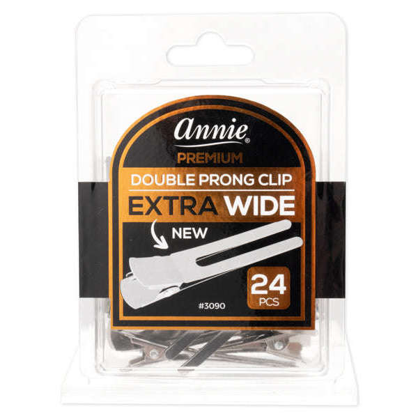 Annie Premium Large Double Prong Clips 24Ct Hair Clips Annie
