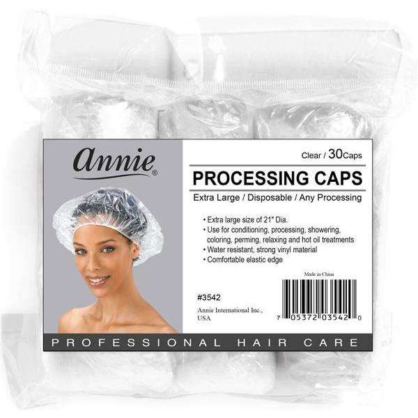 Annie Processing Caps  XL 30Pc Clear Bonnets Annie   