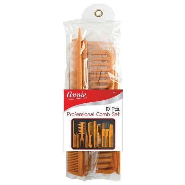 Annie International:Annie Professional Comb Set 10Ct Brown