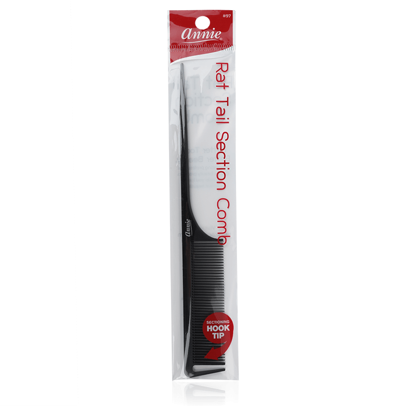 Annie Rat Tail Section Comb Black Combs Annie   
