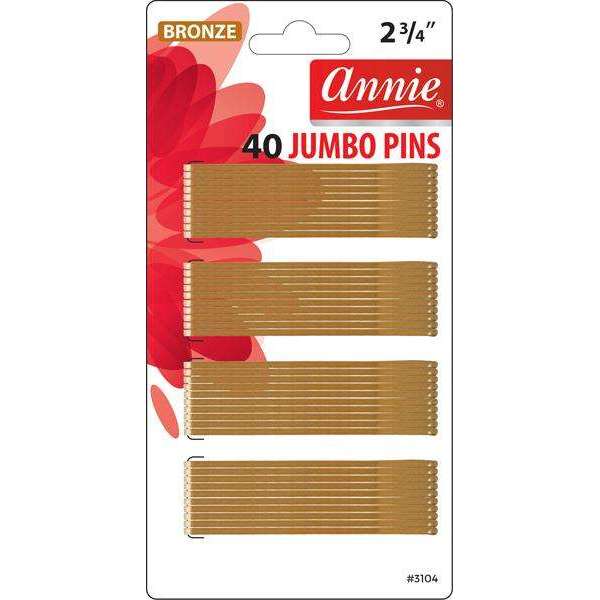 Annie International:Annie Roller Pins 2 3/4In, 40 Count Metal Hair Pins, Bronze