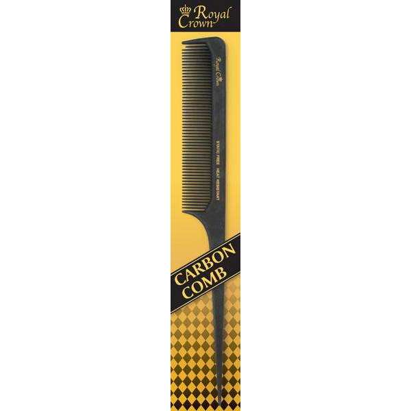 Annie International:Annie Royal Crown Series Carbon Pro Rat Tail Comb 8 1/2 Inch