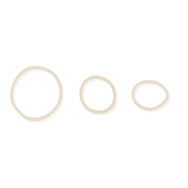 Annie International:Annie Rubber Bands Assorted Sizes, 300 Count Elastic Hair Ties, White