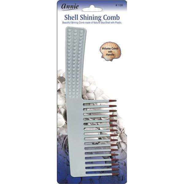 Annie International:Annie Shell Shining Combs Volume Asst Color:Metallic Silver