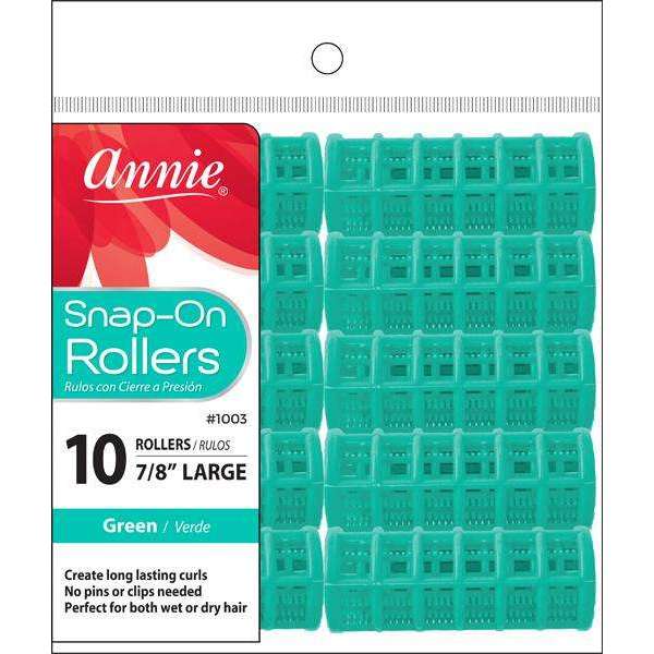 Annie International:Annie Snap-On Rollers Size L 10Ct Green