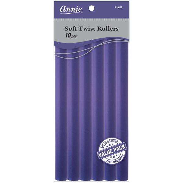 Annie International:Annie Soft Twist Rollers 3/4in, 10 Count XL Heatless Hair Curlers Value Pack, Purple