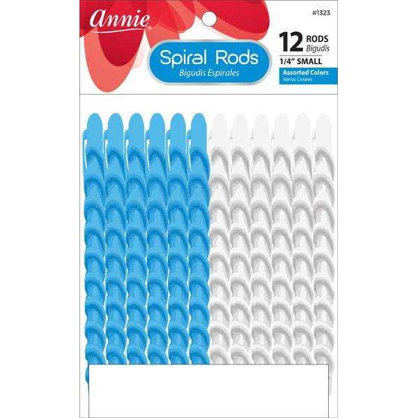 Annie International:Annie Spiral Rods Size S 12Ct White and Blue