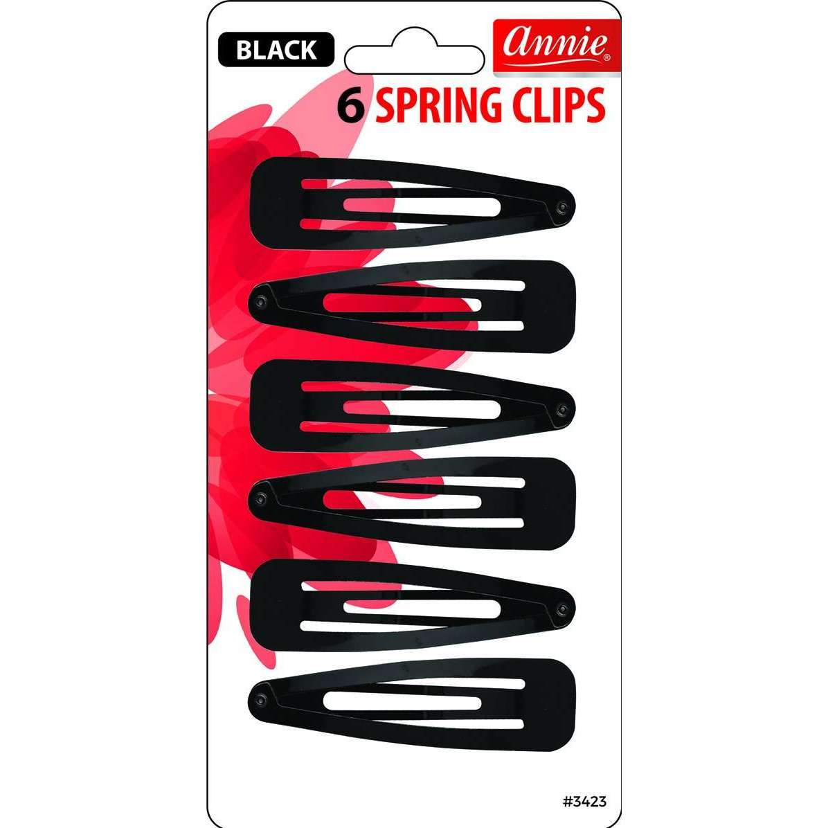 Annie International:Annie Spring Clips 6ct Black