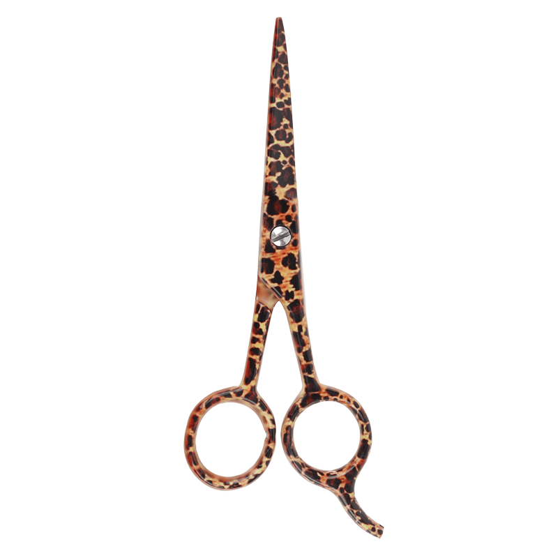 Annie Stainless Steel Straight Hair Shears 5.5 Inch Leopard Pattern Hair Shears Annie