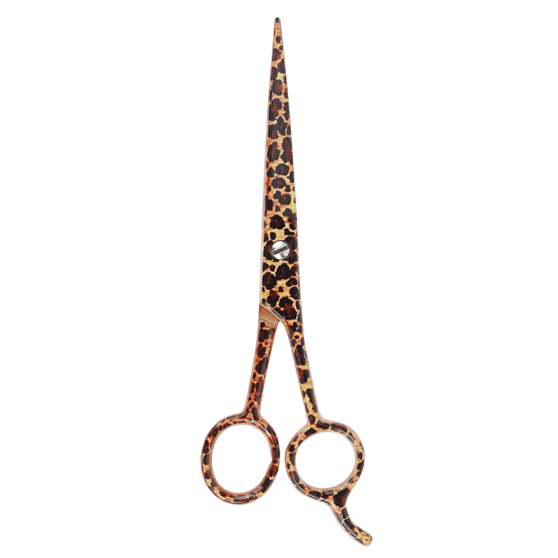 Annie Stainless Steel Straight Hair Shears 6.5 Inch Leopard Pattern Hair Shears Annie