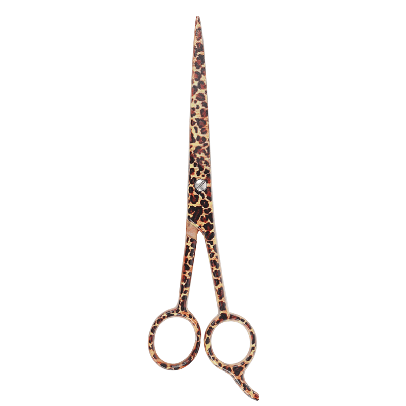 Annie Stainless Steel Straight Hair Shears 7.5 Inch Leopard Pattern Hair Shears Annie