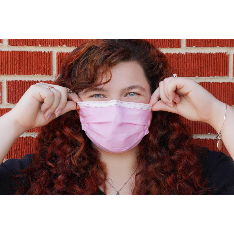 Annie International:Annie Sterile Face Mask One Size 10ct Light Pink