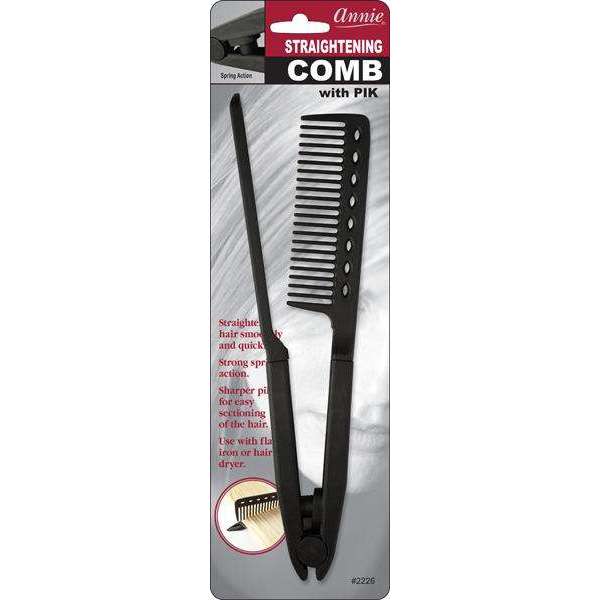 Annie International:Annie Straightening Comb W/Pik Spring Action