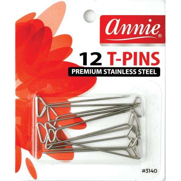 Annie T-Pins 12ct Premium Stainless Steel Hair Pins Annie   