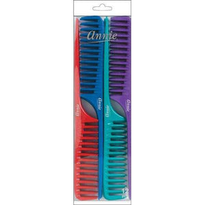 
                  
                    Load image into Gallery viewer, Annie Tail Comb Set L 12Ct Asst Color Combs Annie   
                  
                