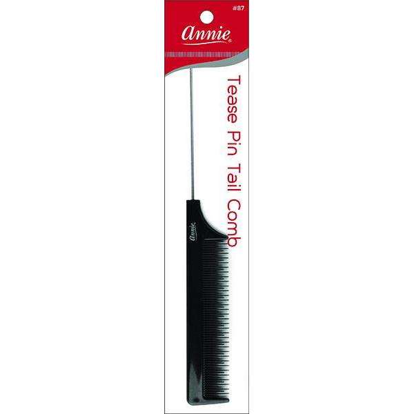 Annie International:Annie Tease Pin tail comb Black