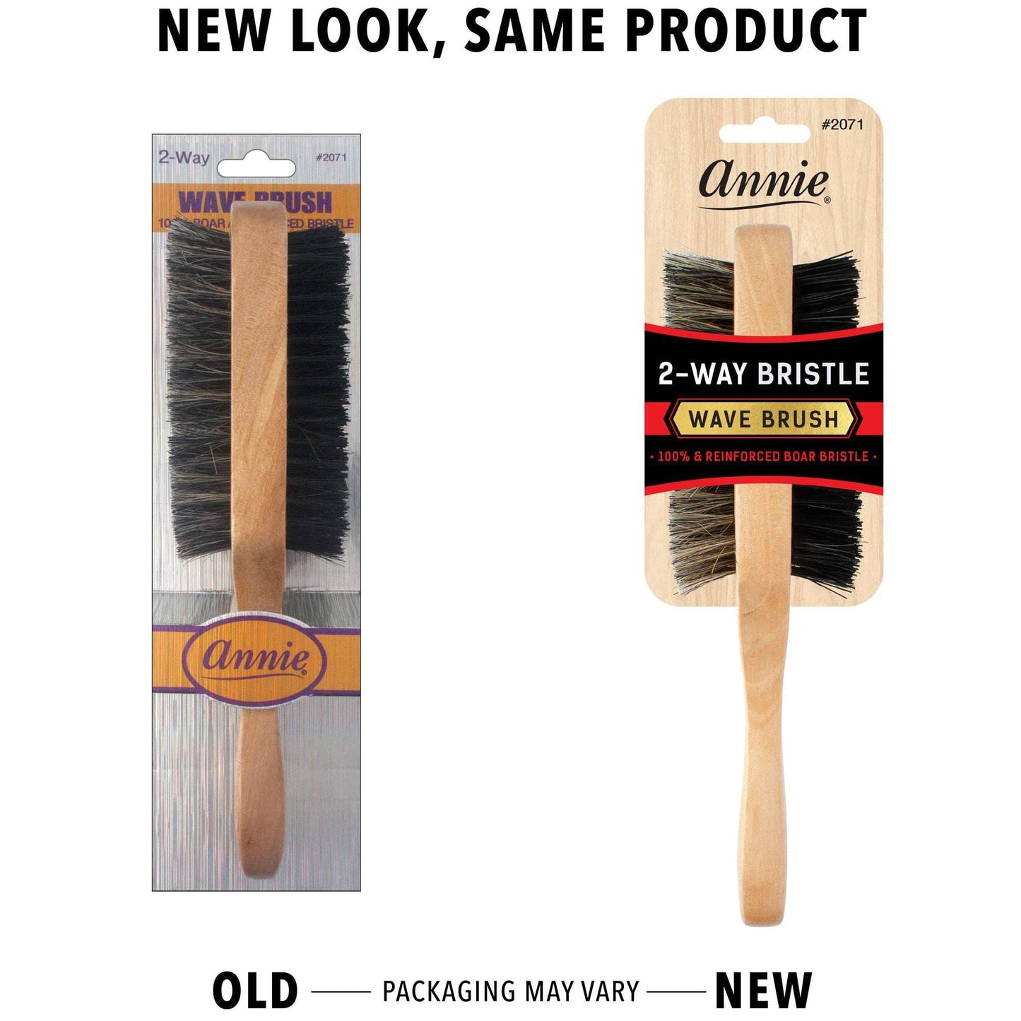 Annie International:Annie Two Way Wave Boar Bristle Brush Soft and Hard