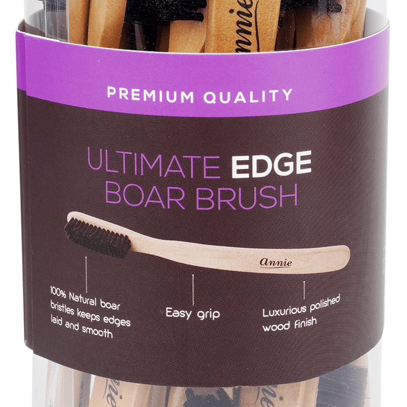 Annie Ultimate Edge Brush 100% Boar Bristle Jar 24ct Brushes Annie