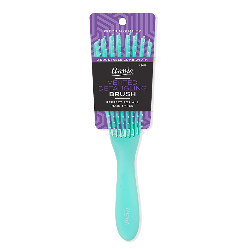 Annie Vented Detangler Brush 8 Row Asst. Color Brushes Annie Teal  
