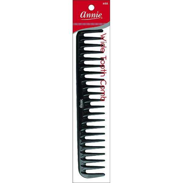 Annie International:Annie Wide Tooth Comb Black Color