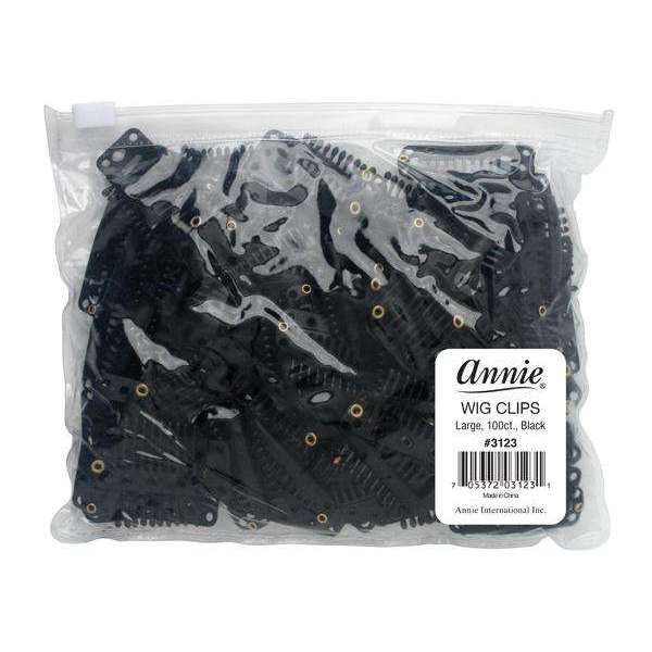 Annie International:Annie Wig Clips L 100ct Black Bulk
