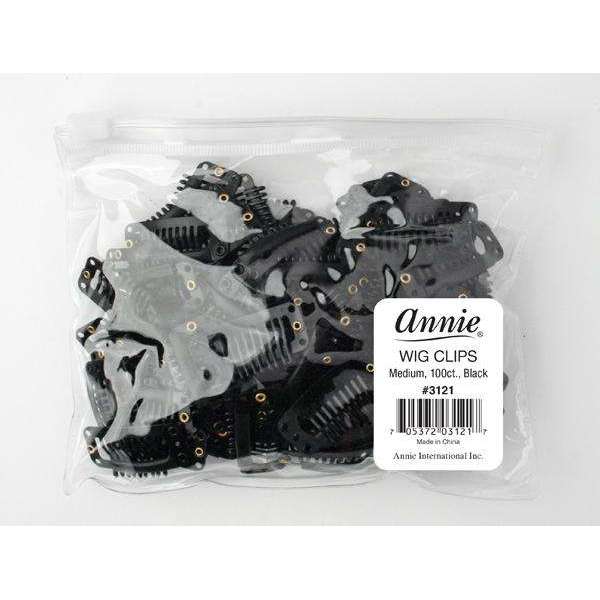 Annie International:Annie Wig Clips M 100Ct Black Bulk