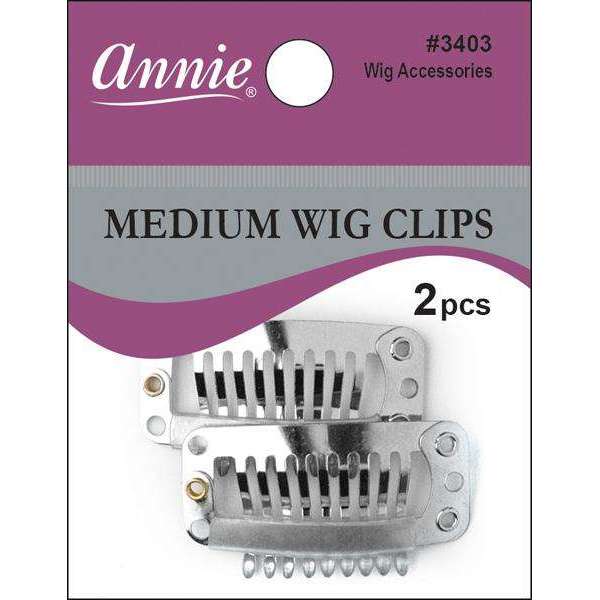 Annie International:Annie Wig Clips Medium 2Ct Metal