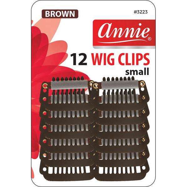 Annie International:Annie Wig Clips Small 12Ct Brown