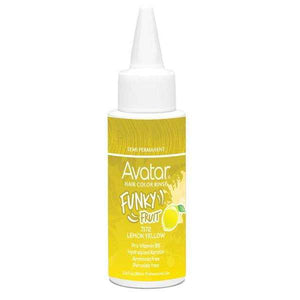 
                  
                    Load image into Gallery viewer, Avatar Funky Fruit Semi-Permanent Hair Color 2.8Oz Asst Colors Hair Color Avatar Lemon Yellow  
                  
                