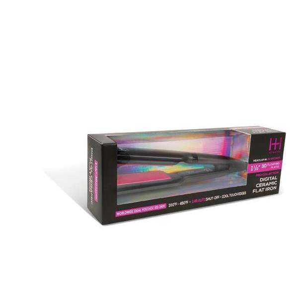 Hot & Hotter 3D Floating Plates Digital Ceramic Flat Iron 1 1/2 Inch Flat Iron Hot & Hotter